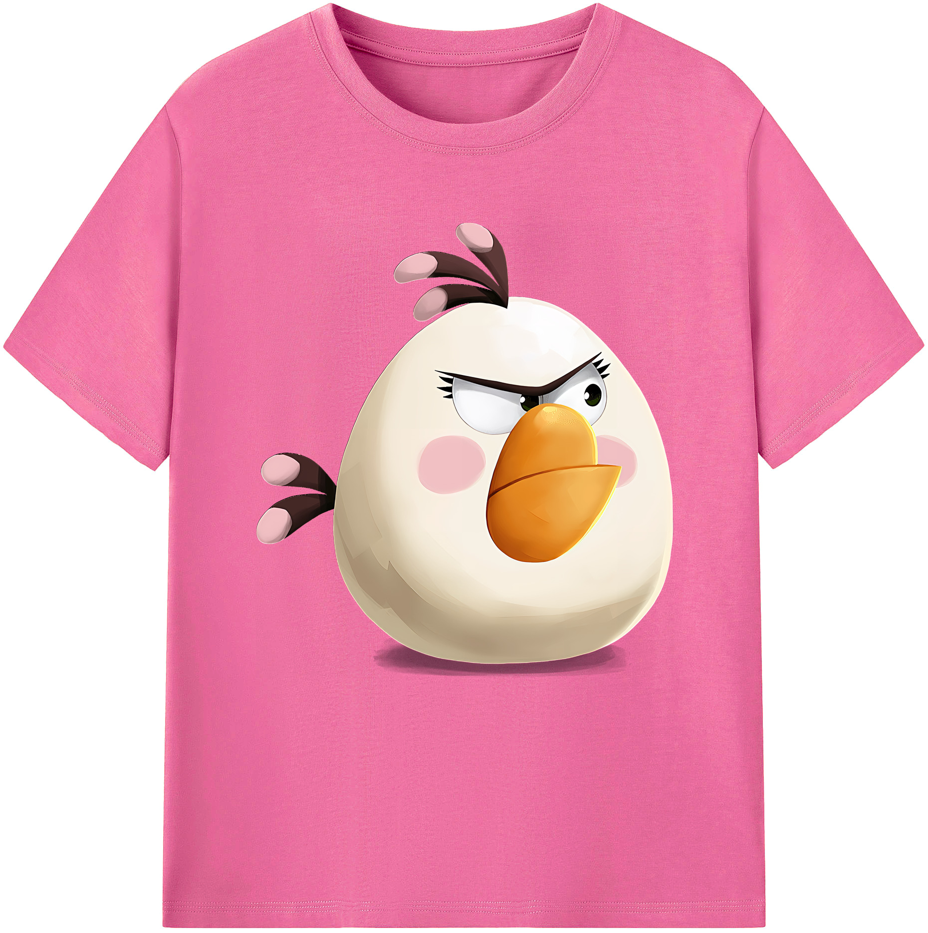 （画像用） Angry Birds アングリーバード レディースカジュアルプリントTシャツ（綿100％）